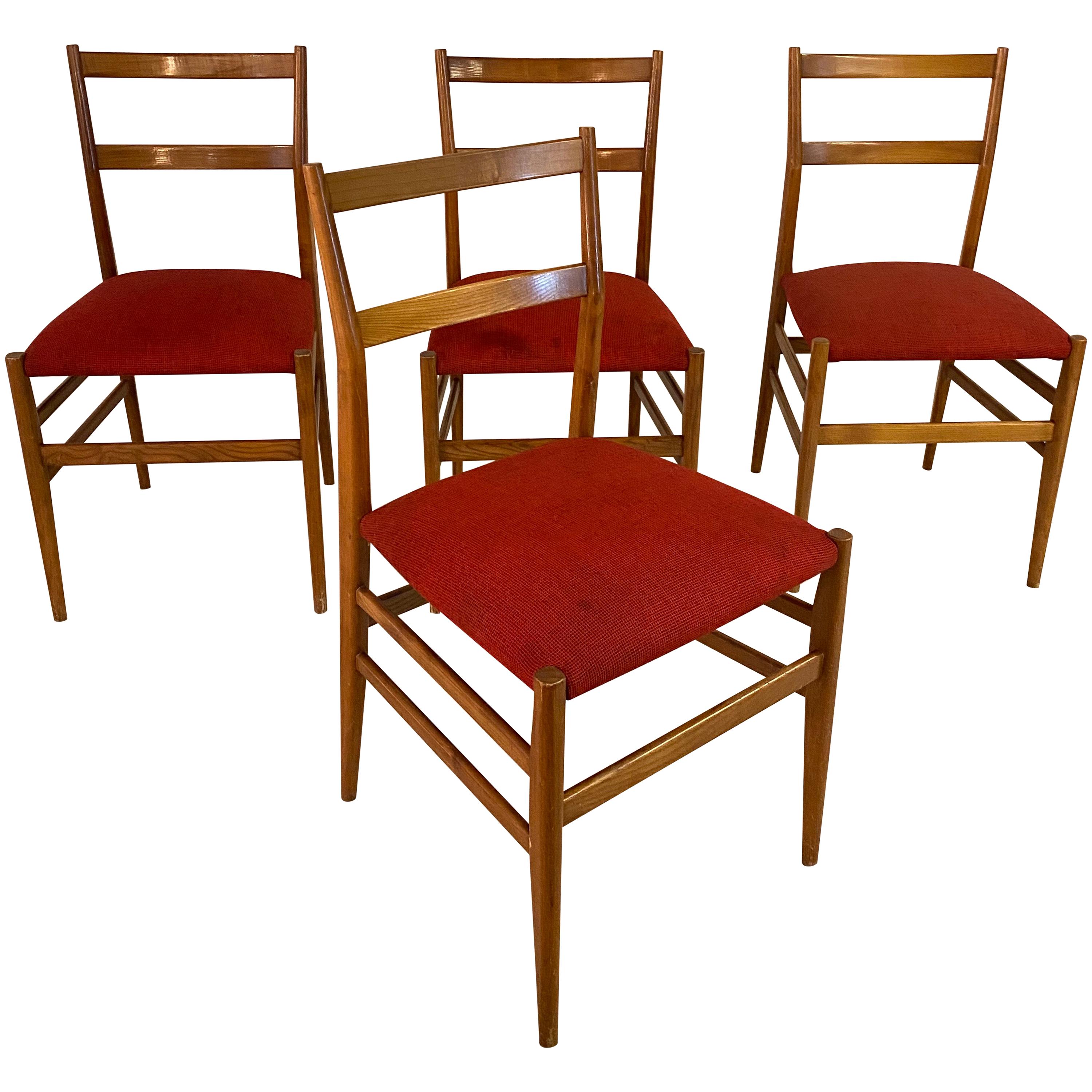 Set of 4 Chairs by Gio Ponti, circa 1950