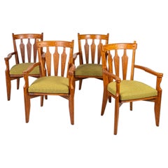 Set of 4 chairs by Guillerme et Chambon for Votre Maison, France, 1950s