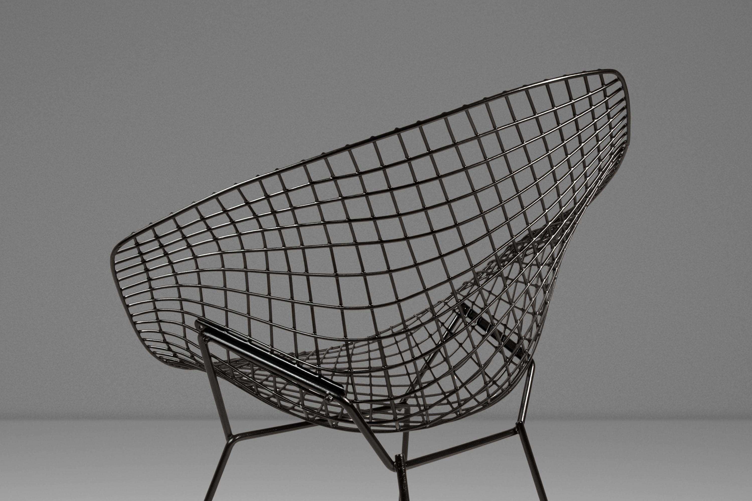 Satz von 4 Stühlen von Harry Bertoia für Knoll Bereit für Polsterung, USA,  c. 1960s im Angebot 3