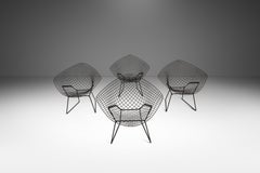 Ensemble de 4 chaises par Harry Bertoia pour Knoll prêtes pour l'ameublement, USA,  c. 1960s