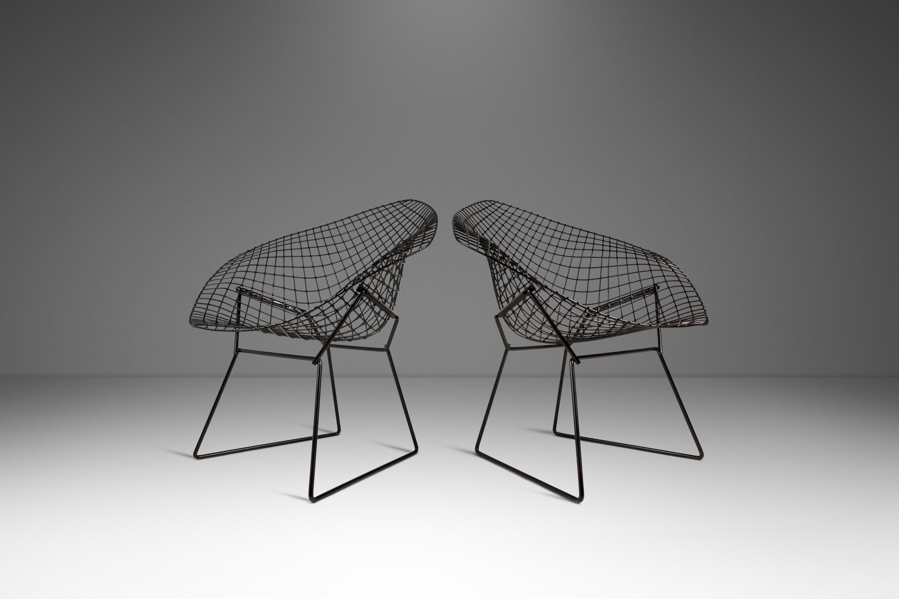Satz von 4 Stühlen von Harry Bertoia für Knoll Bereit für Polsterung, USA,  c. 1960s (Moderne der Mitte des Jahrhunderts) im Angebot