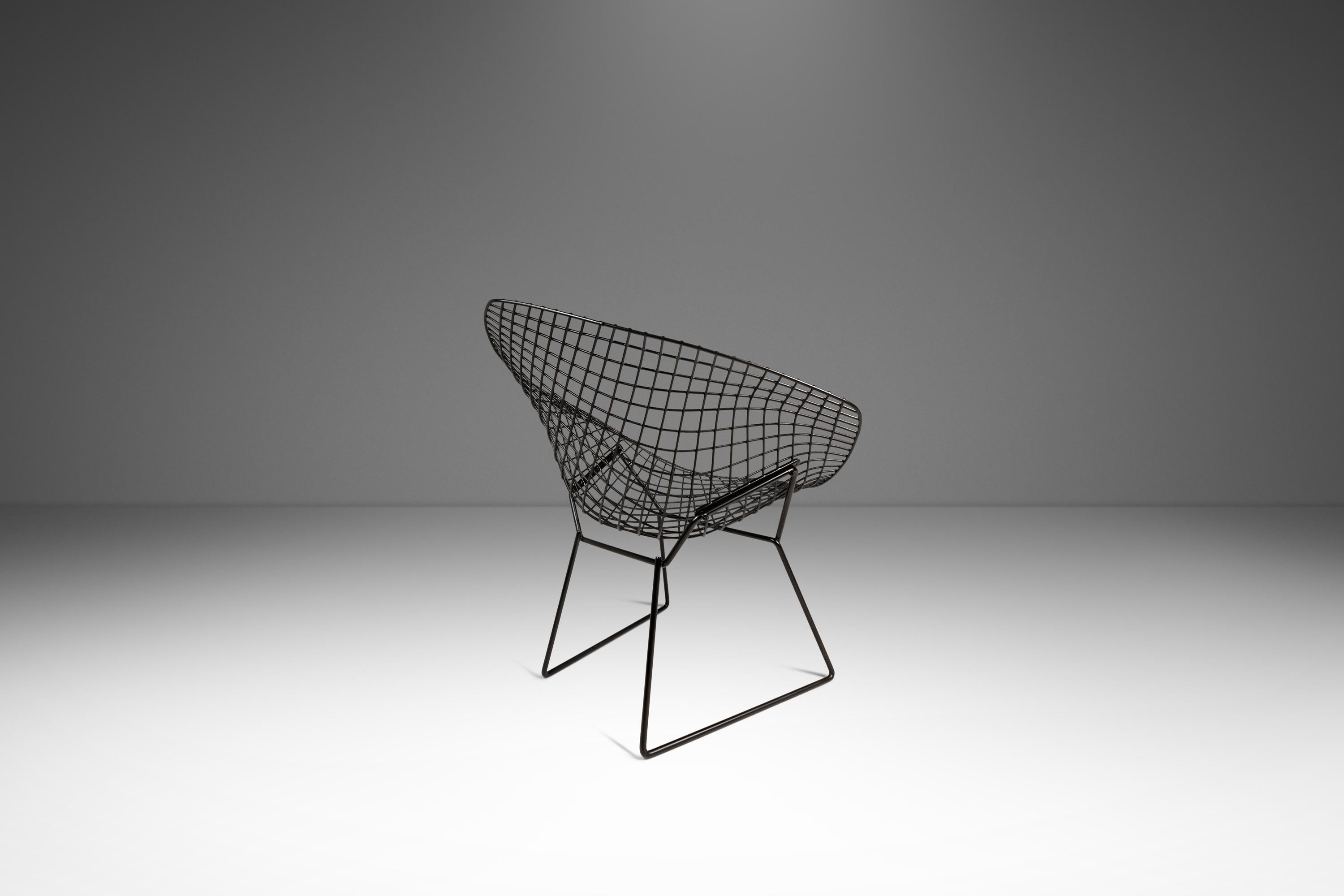 Satz von 4 Stühlen von Harry Bertoia für Knoll Bereit für Polsterung, USA,  c. 1960s (Metall) im Angebot