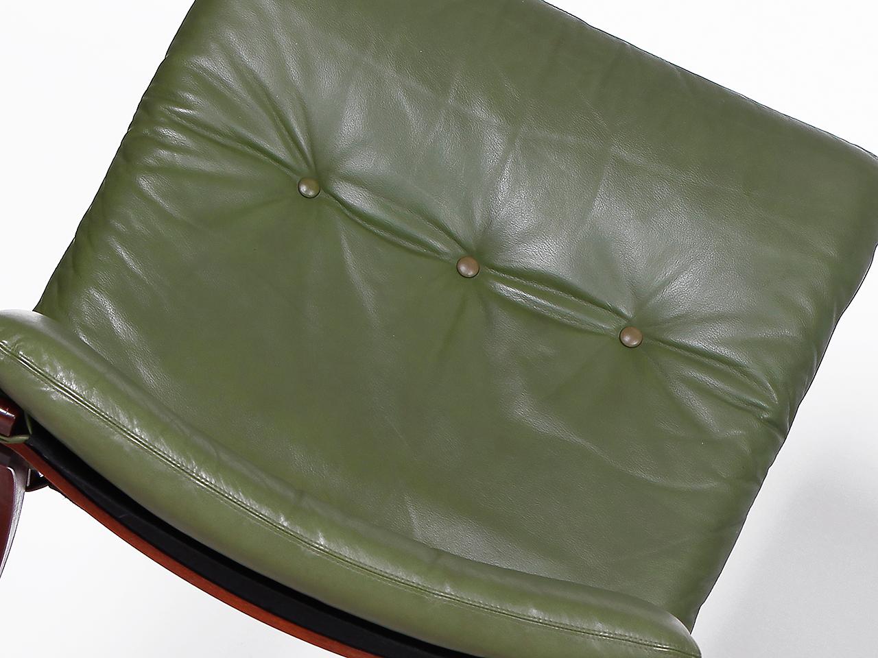 Cuir Ensemble de 4 chaises par Ingmar Relling pour Westnofa, années 1960 en vente