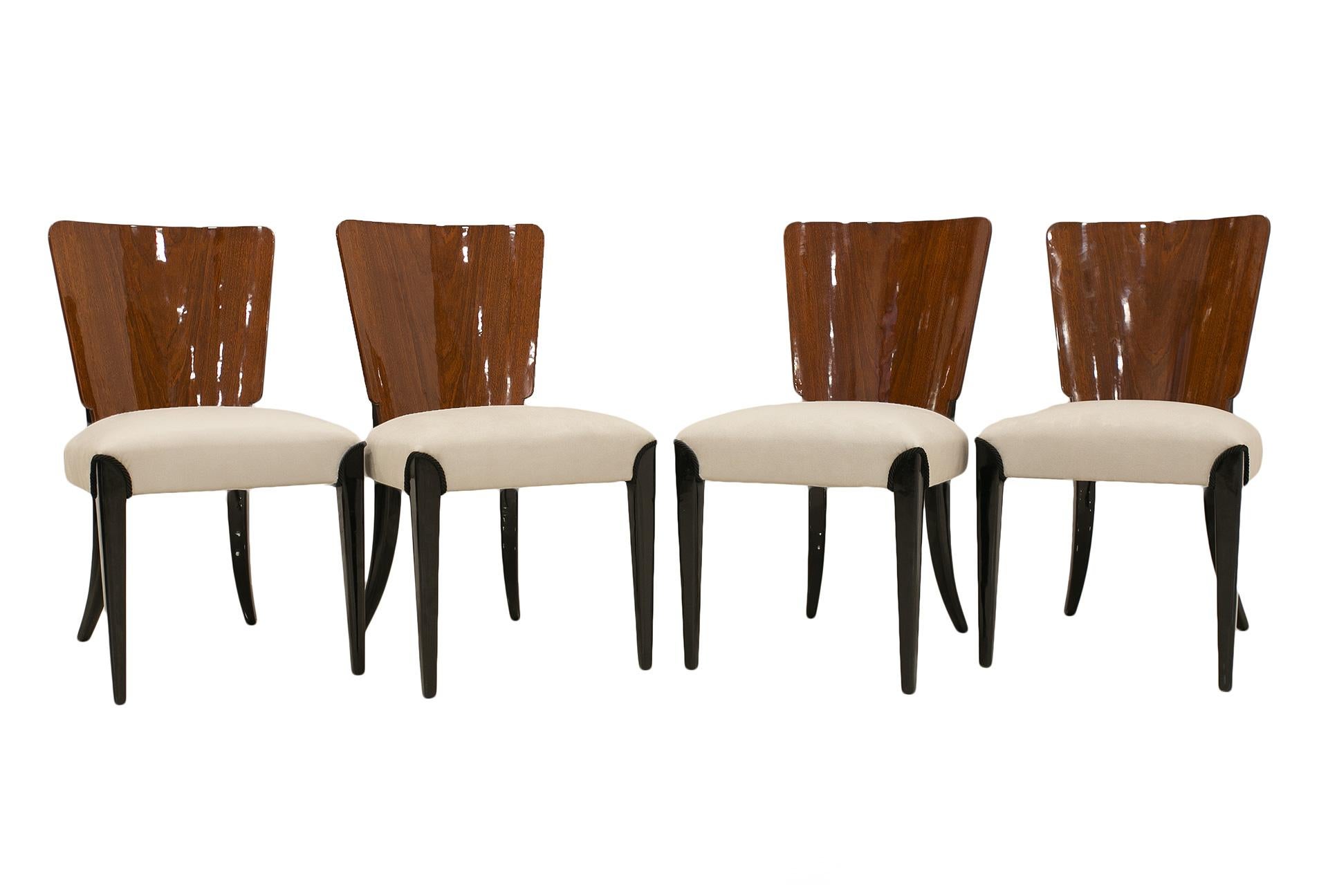 Set of 4 Chairs by J. Halabala, Czechoslovakia, 1930s In Excellent Condition In Wrocław, Poland