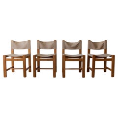Retro Set of 4 Chairs by Maison Regain