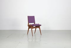 Set of 4 Chairs by Maurice Pré, made in France, 1950, with original fabric.