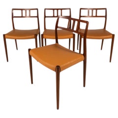 Set of 4 Chairs by Niels Otto Møller for J.L. Møller Mobelfabrik, Denmark, 1960s
