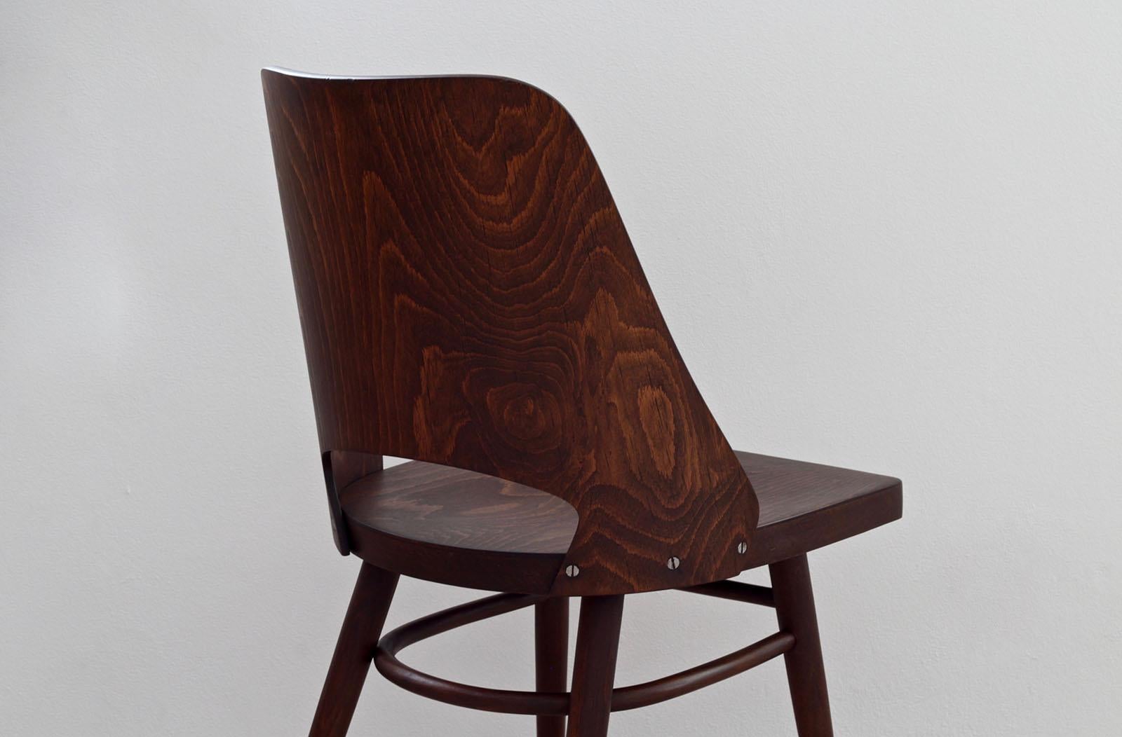 Set of 4 Chairs by Oswald Haerdtl, Beech Veneer, Oil Finish 8