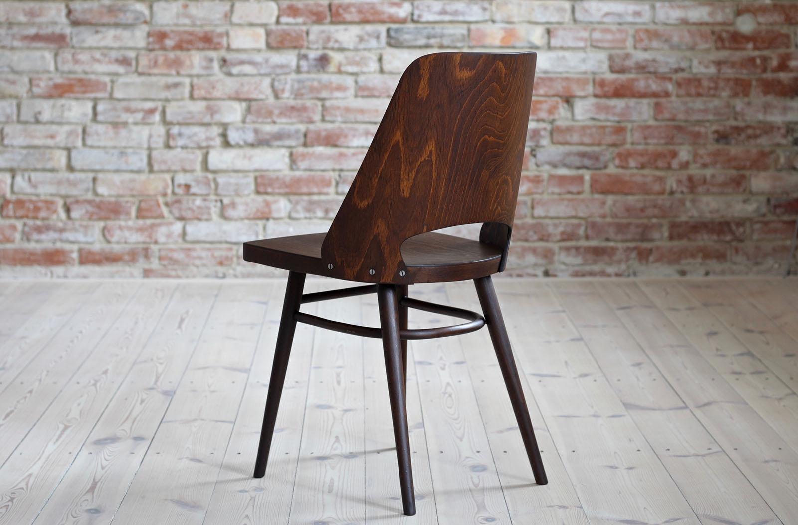 Set of 4 Chairs by Oswald Haerdtl, Beech Veneer, Oil Finish 2
