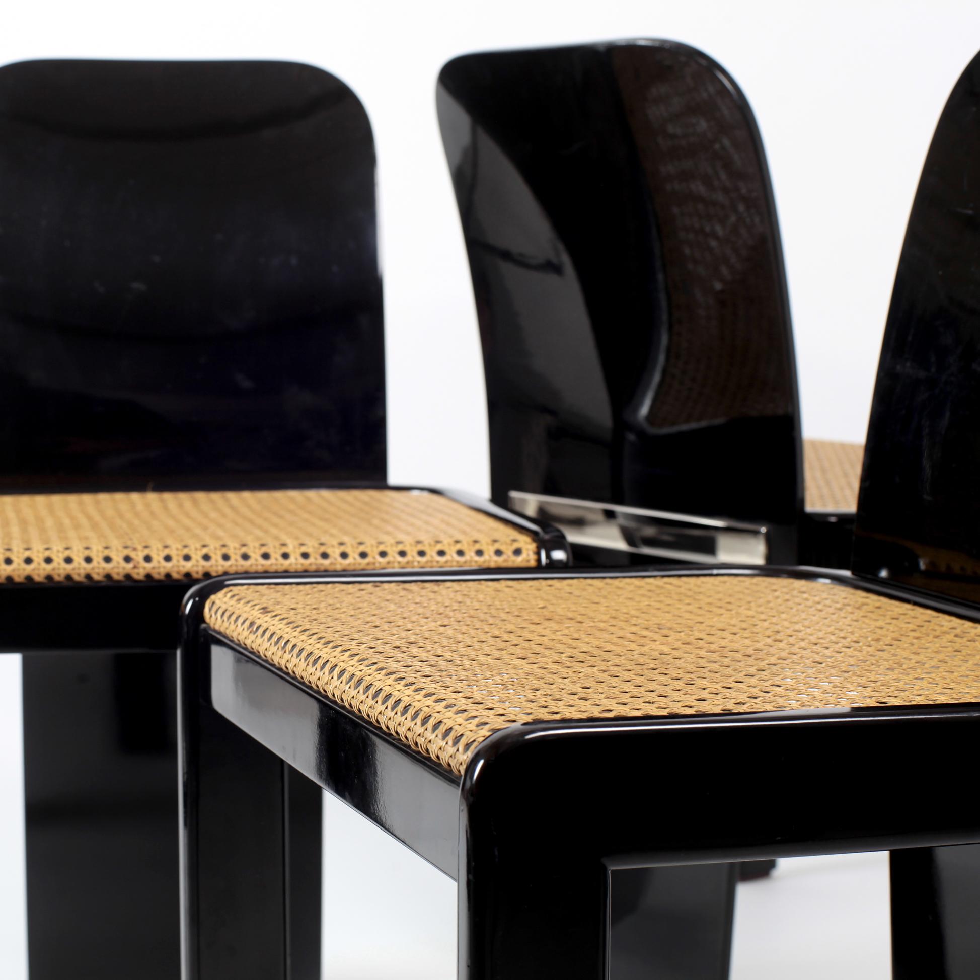 Set of 4 Chairs by Pierluigi Molinari for Pozzi Mid-Century Modern Italian 1970s 12