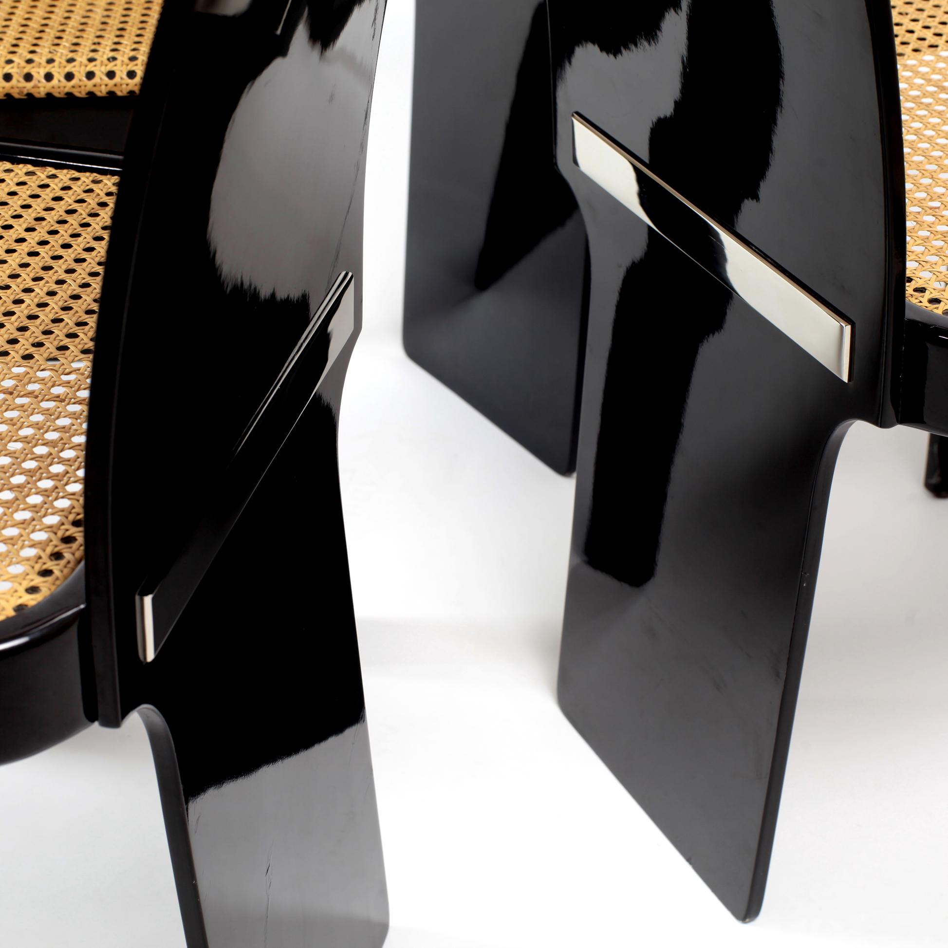 Set of 4 Chairs by Pierluigi Molinari for Pozzi Mid-Century Modern Italian 1970s 14