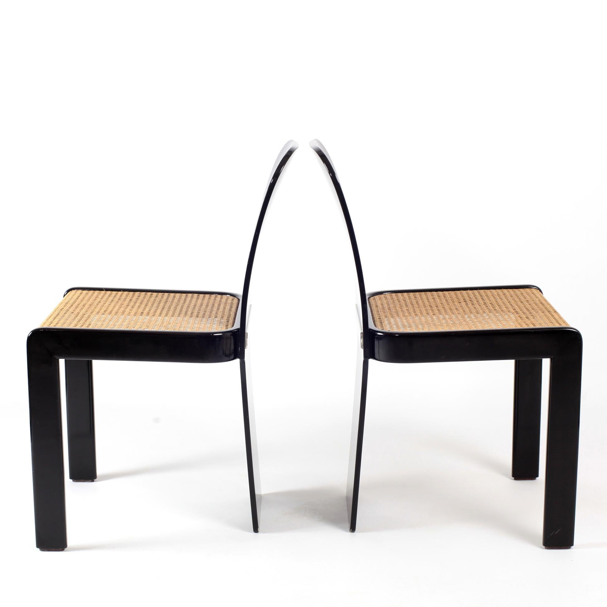 Set of 4 Chairs by Pierluigi Molinari for Pozzi Mid-Century Modern Italian 1970s 2