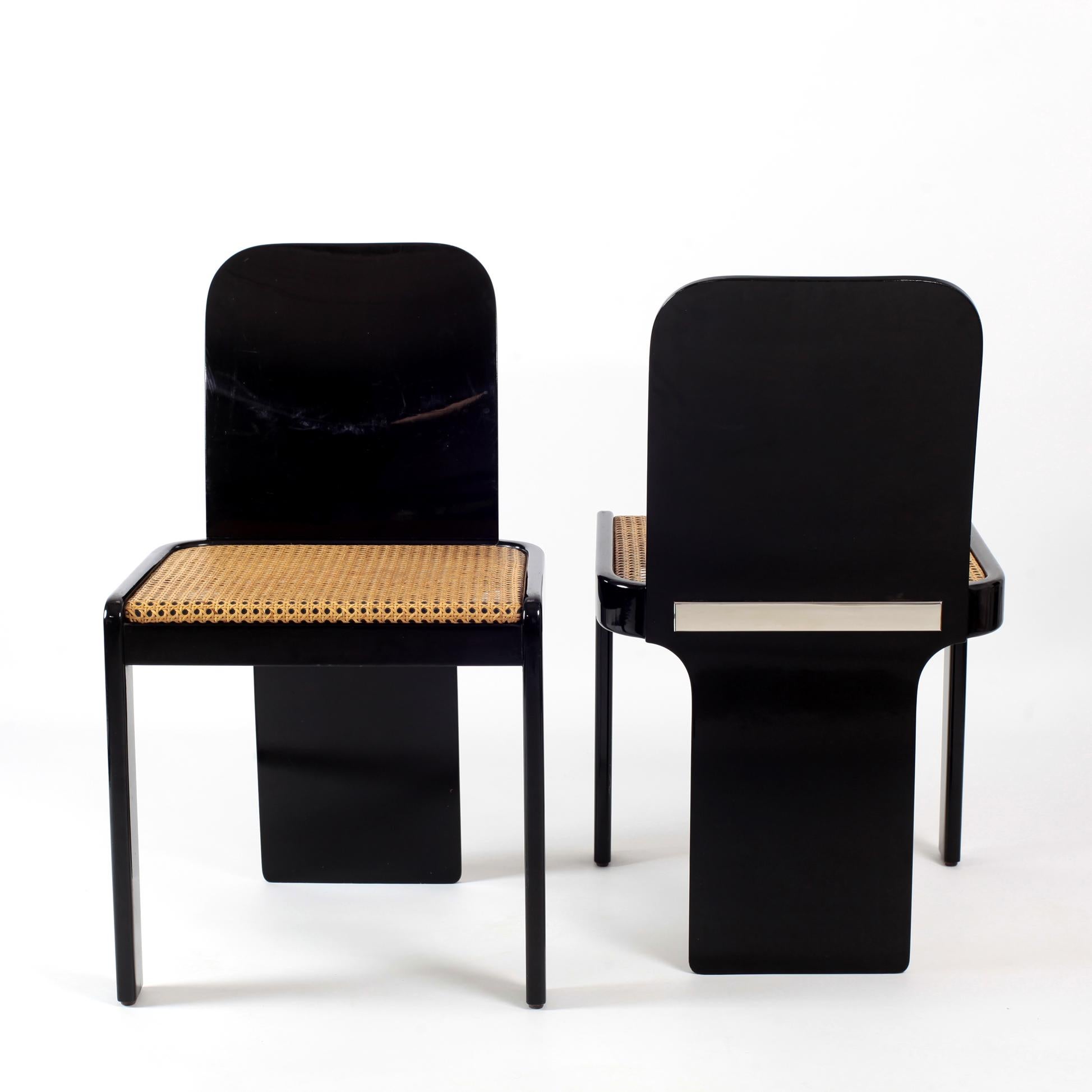 Set of 4 Chairs by Pierluigi Molinari for Pozzi Mid-Century Modern Italian 1970s 3