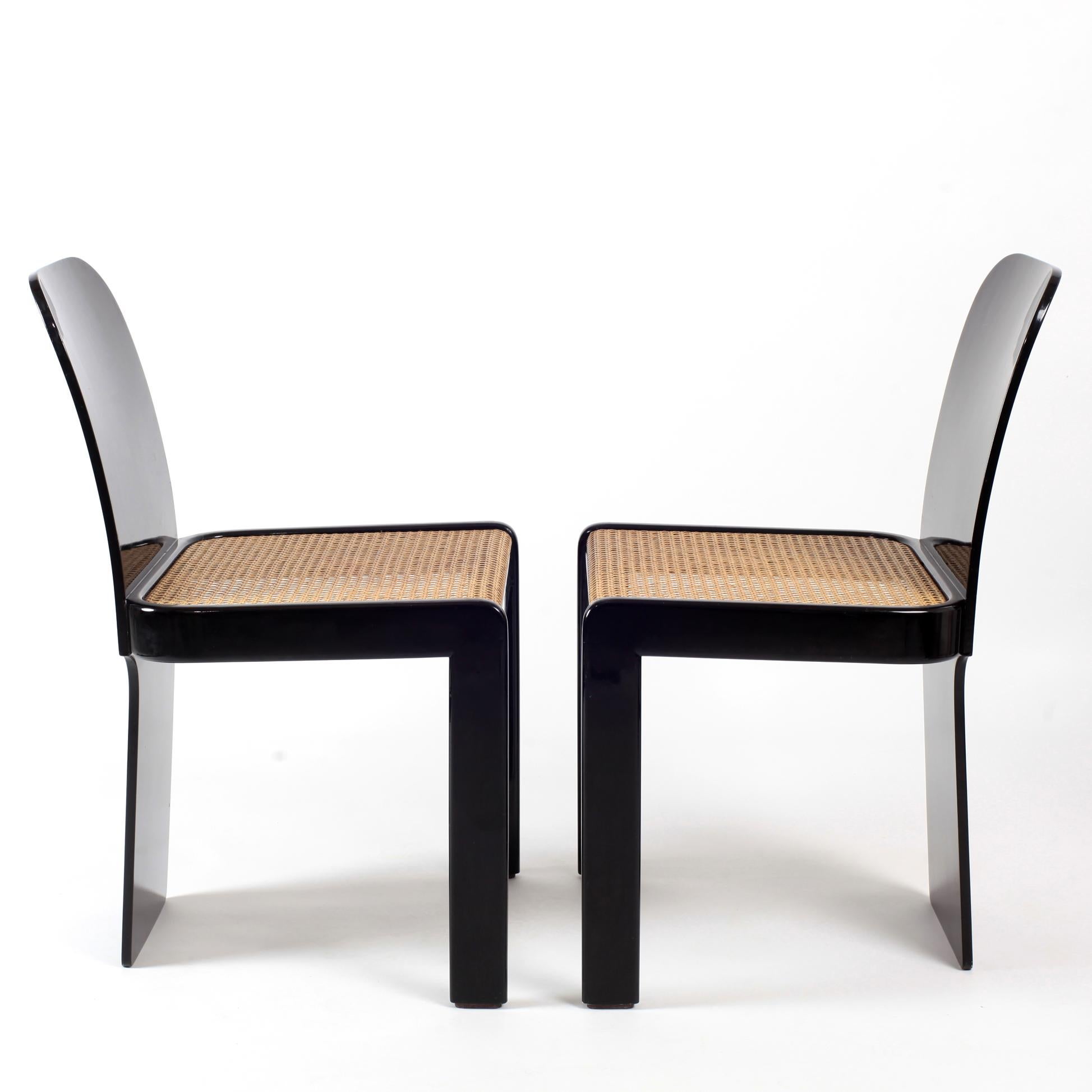 Set of 4 Chairs by Pierluigi Molinari for Pozzi Mid-Century Modern Italian 1970s 4