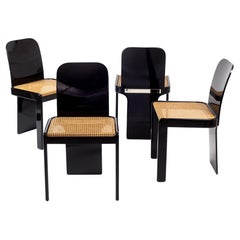 Set of 4 Chairs by Pierluigi Molinari for Pozzi Mid-Century Modern Italian 1970s