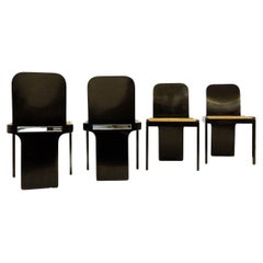 Set of 4 Chairs by Pierluigi Molinari for Pozzi Mid-Century Modern Italian 1970s