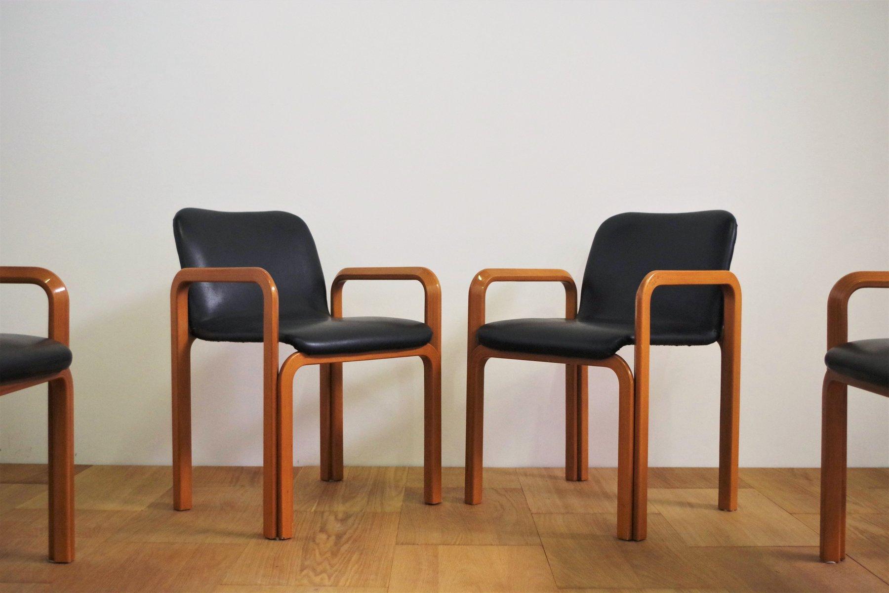 Ensemble de 4 chaises par Pillini Furniture, 1970 en vente 4