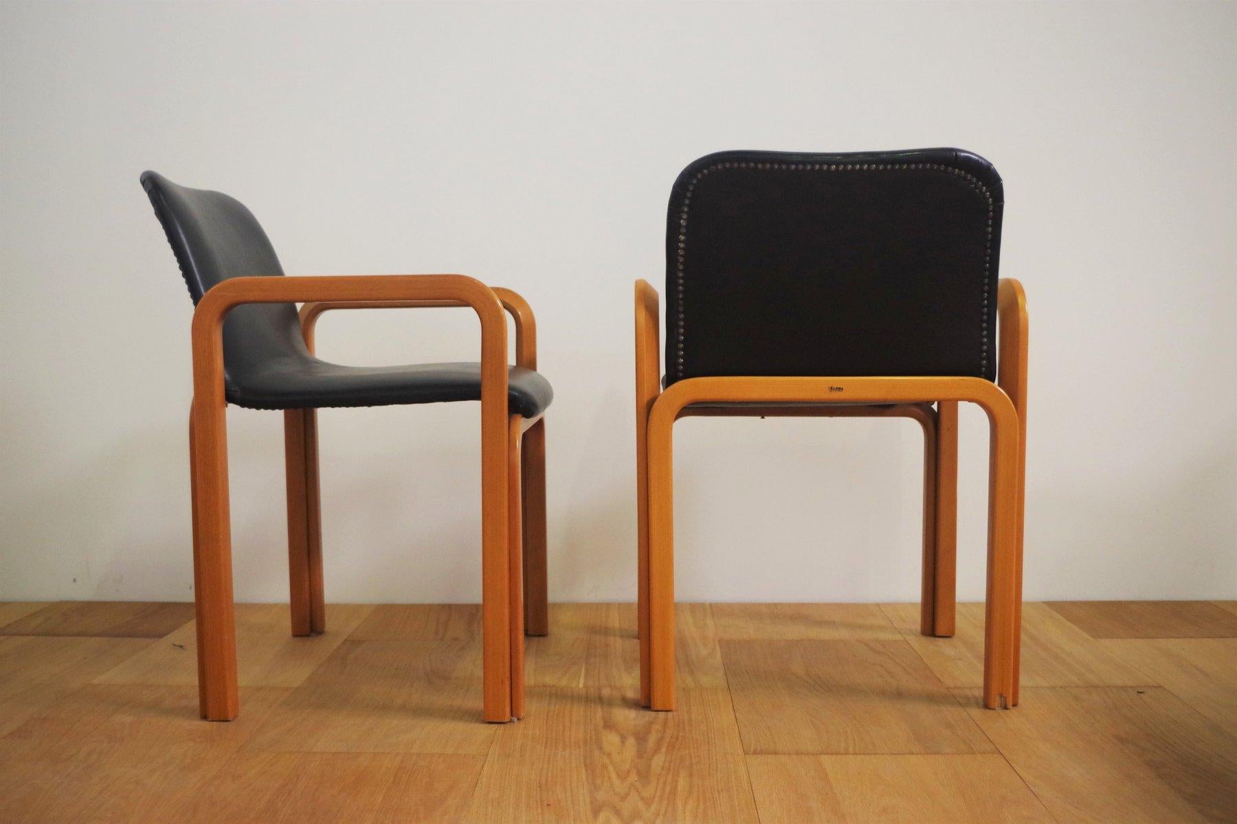 Late 20th Century Ensemble de 4 chaises par Pillini Furniture, 1970 en vente