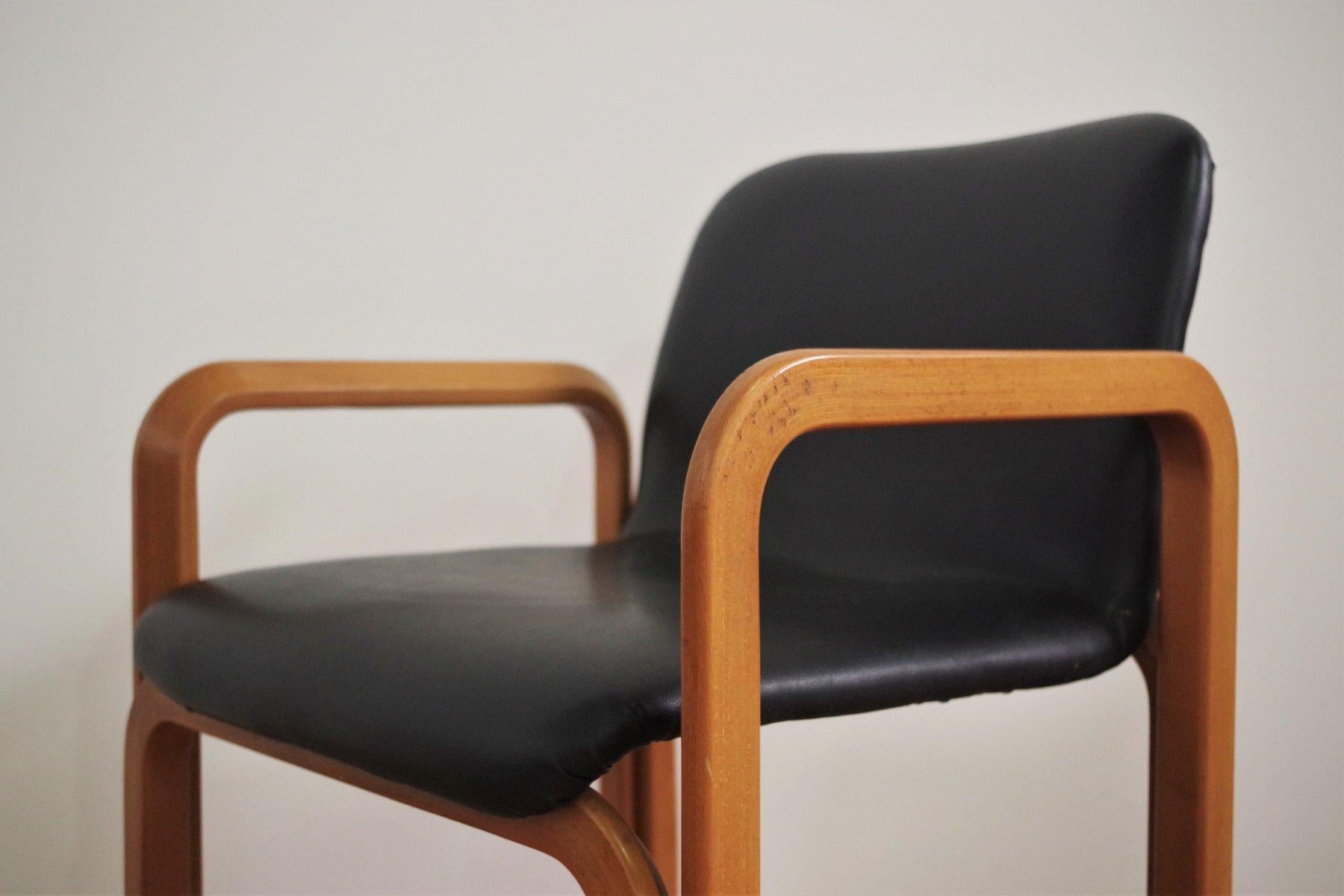 Ensemble de 4 chaises par Pillini Furniture, 1970 en vente 2