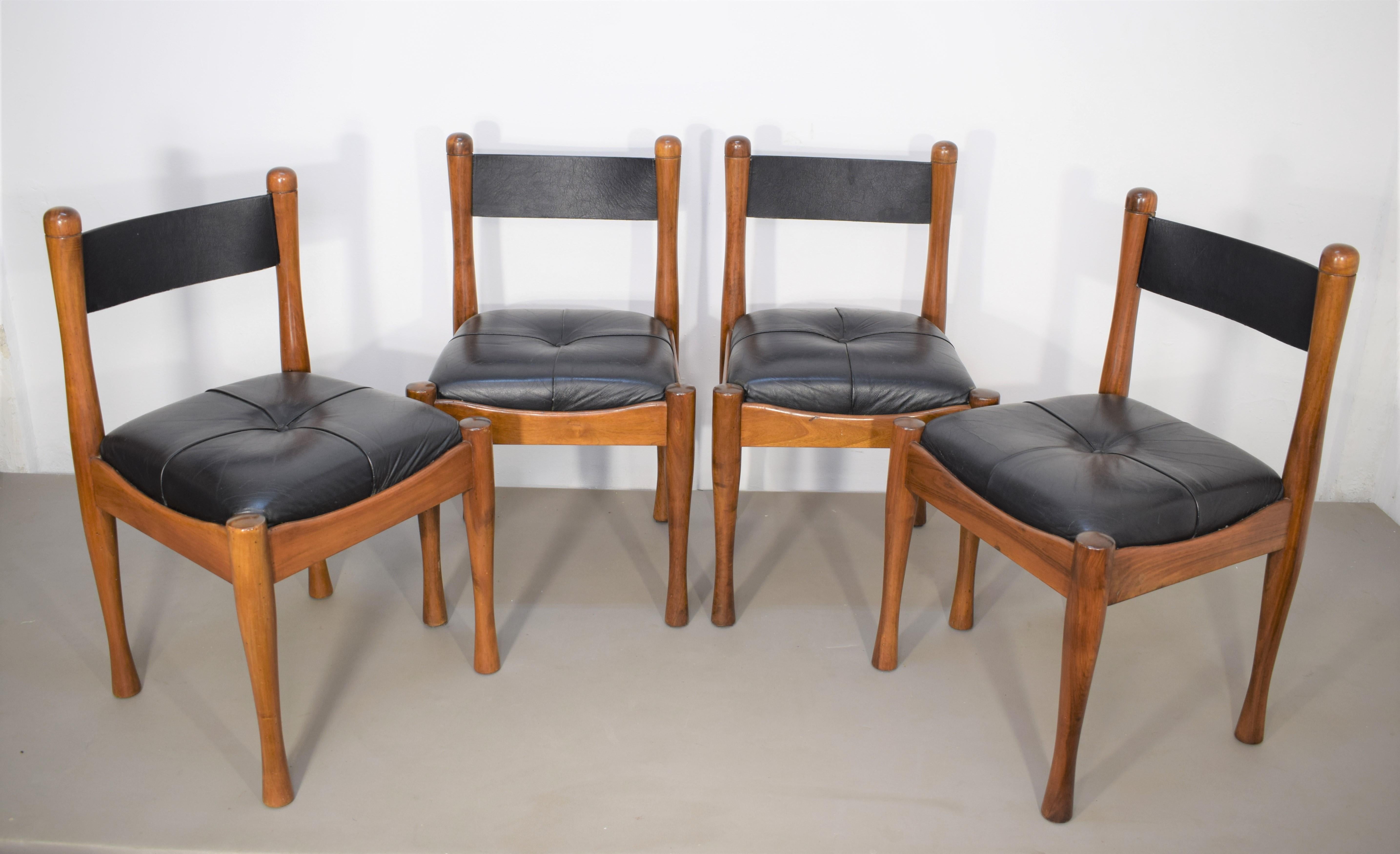 Set of 4 Chairs by Silvio Coppola for Bernini, 1960s 4