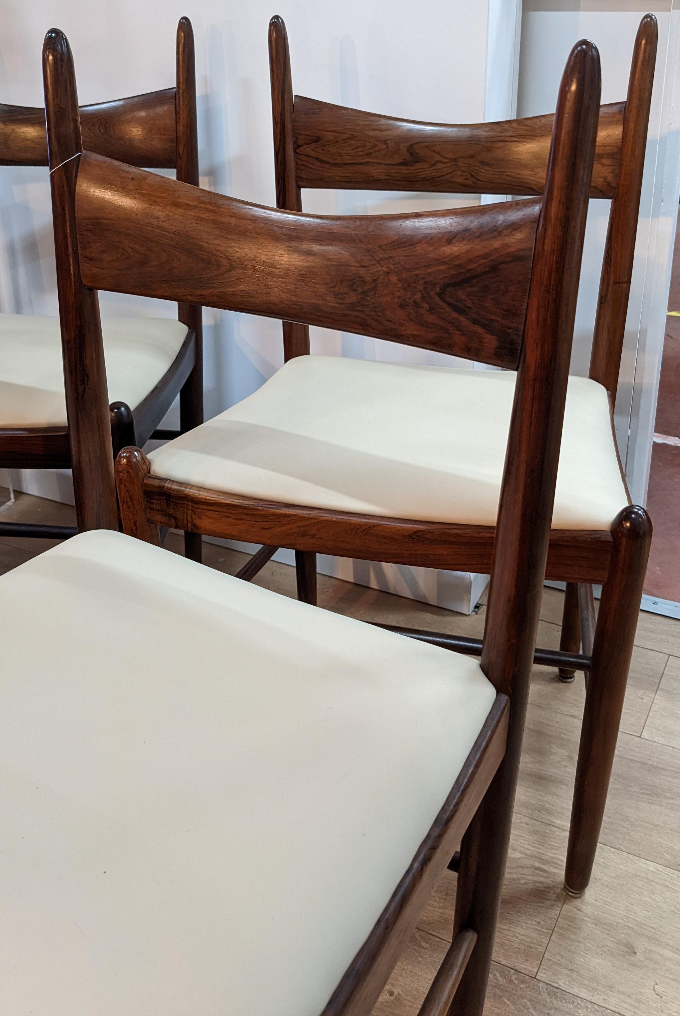 Set of 4 Chairs by Vestervig Eriksen for Tromborg Mobelfabrik, Circa 1960 In Good Condition For Sale In Renens, CH