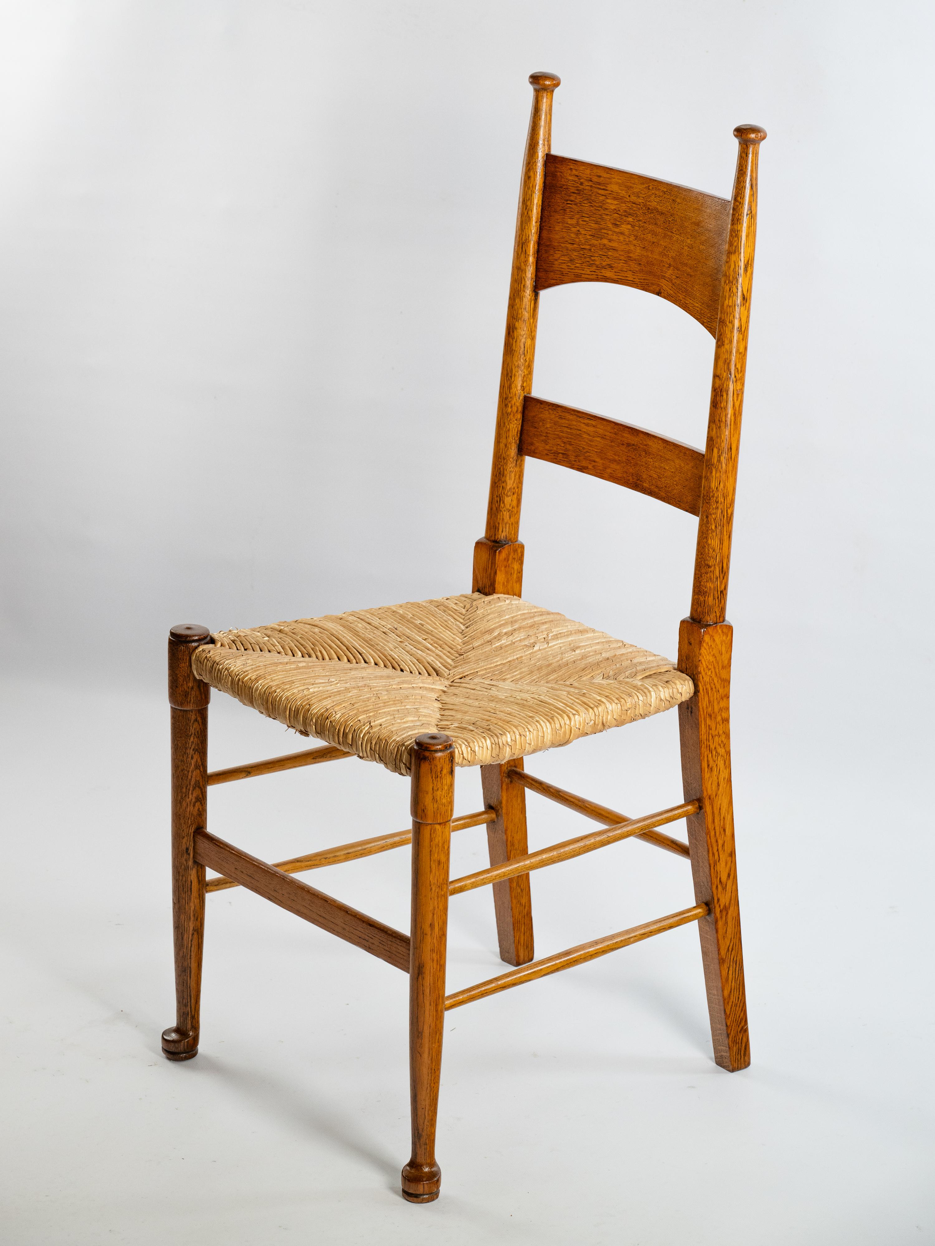Chippendale Set di 4 sedie di William Birch per Art and Craft in vendita