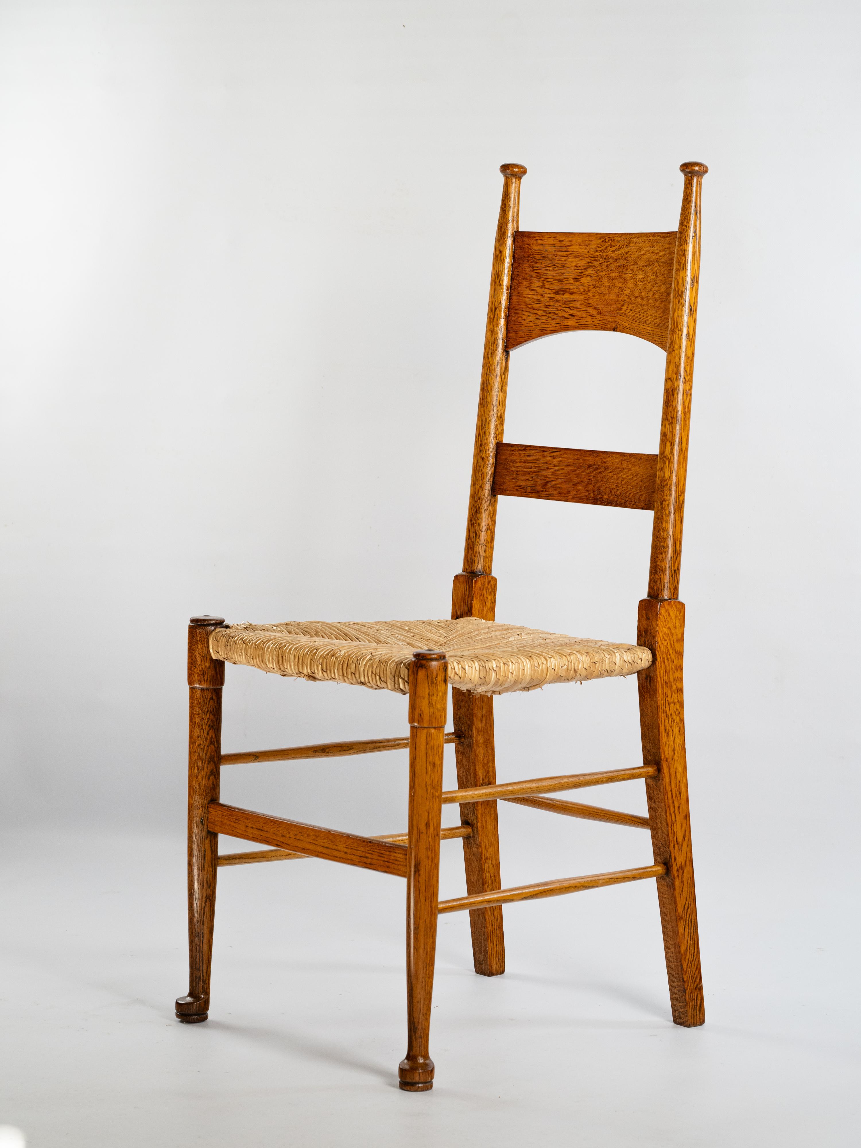 Fine XIX secolo Set di 4 sedie di William Birch per Art and Craft in vendita
