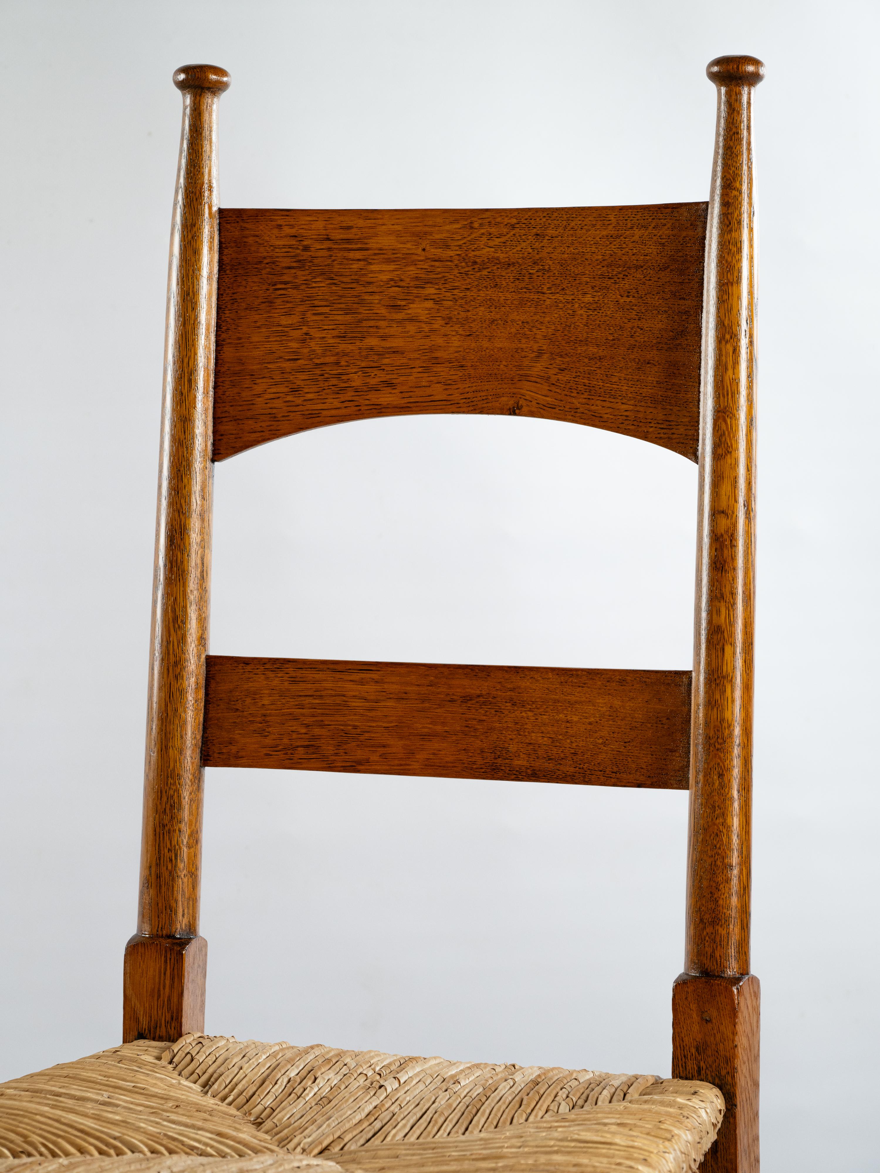 Quercia Set di 4 sedie di William Birch per Art and Craft in vendita
