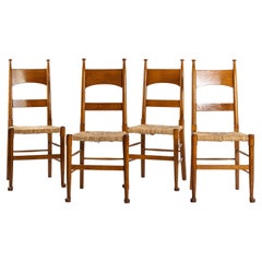 Antique Set of 4 chairs by William Birch for Art and Craft