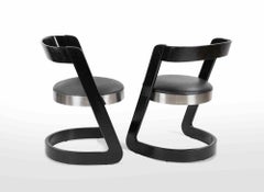 Juego de 4 sillas de Willy Rizzo para Mario Sabot, Italia Años 70