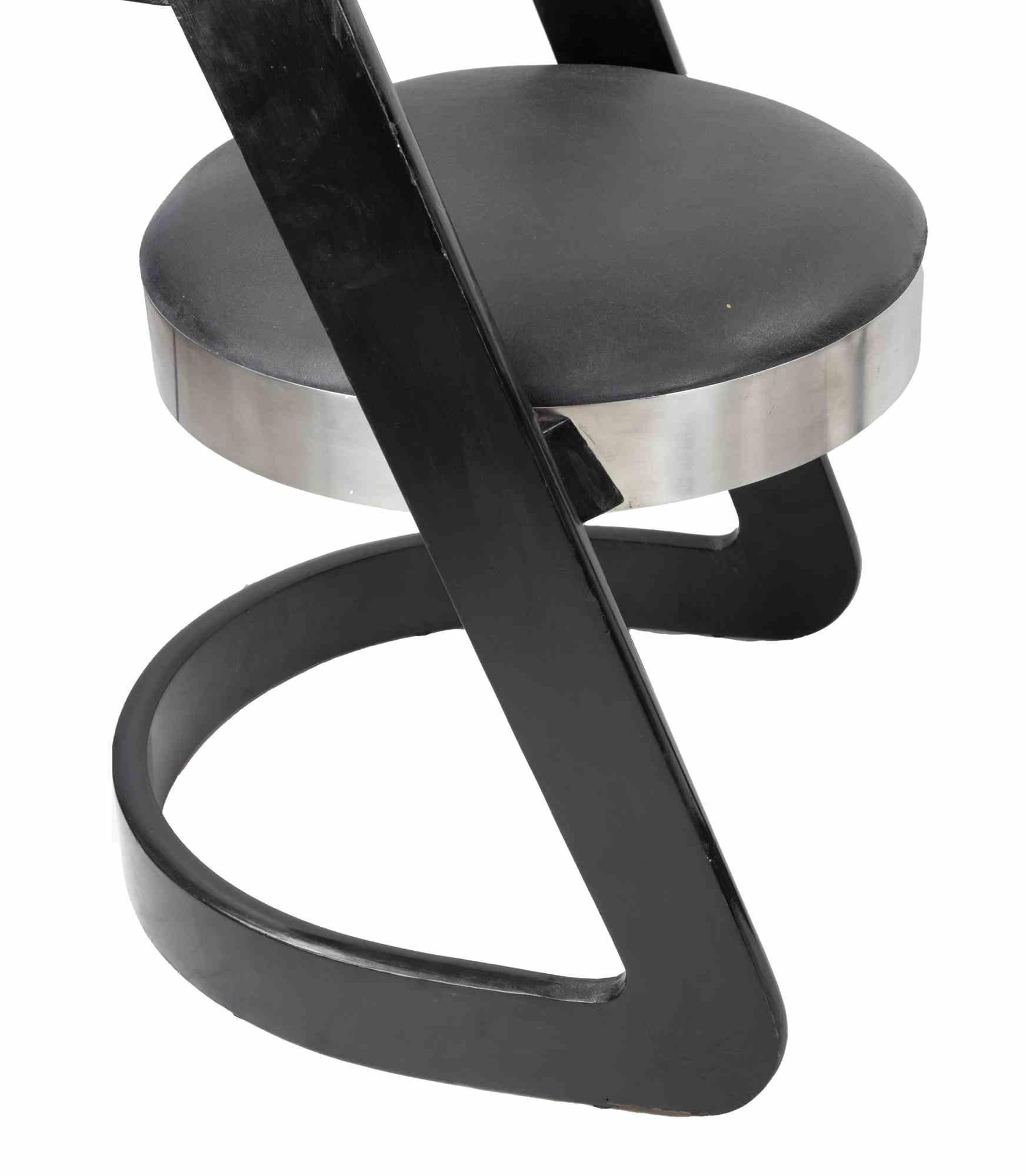 Metal Set of 4 Chairs by Willy Rizzo for Mario Sabot, Italy 1970s For Sale