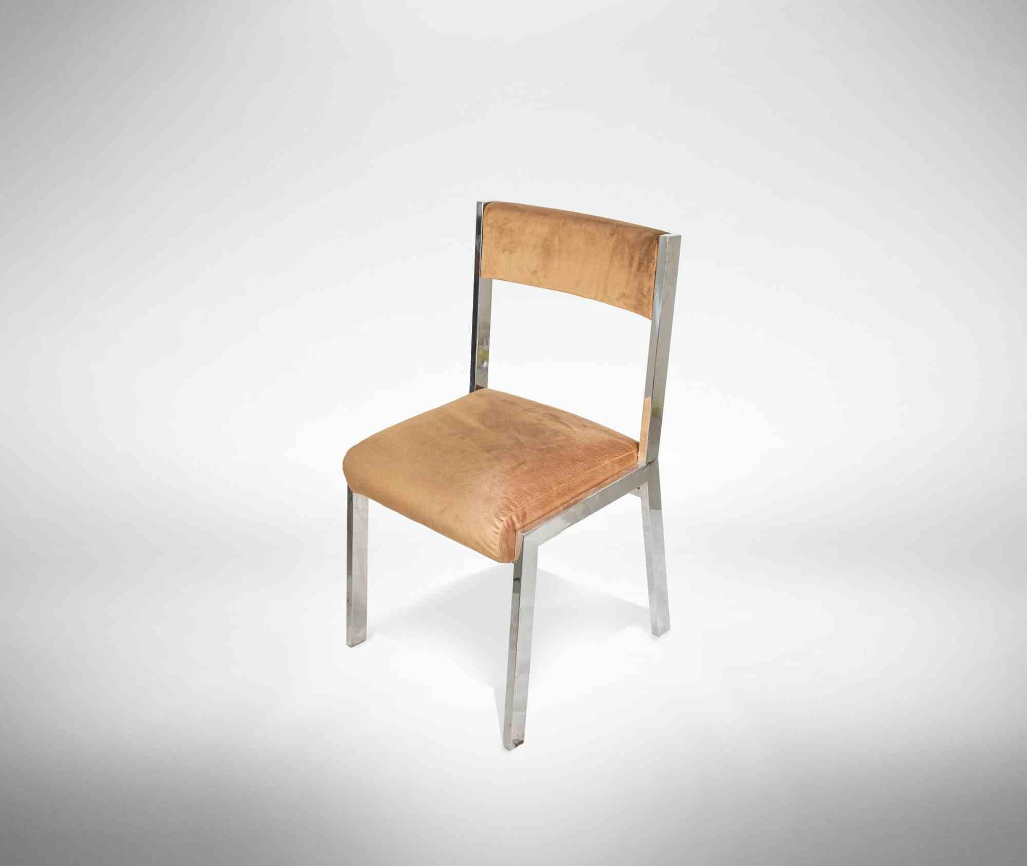 Late 20th Century Set of 4 Chairs by Willy Rizzo, Italy, 1970s For Sale