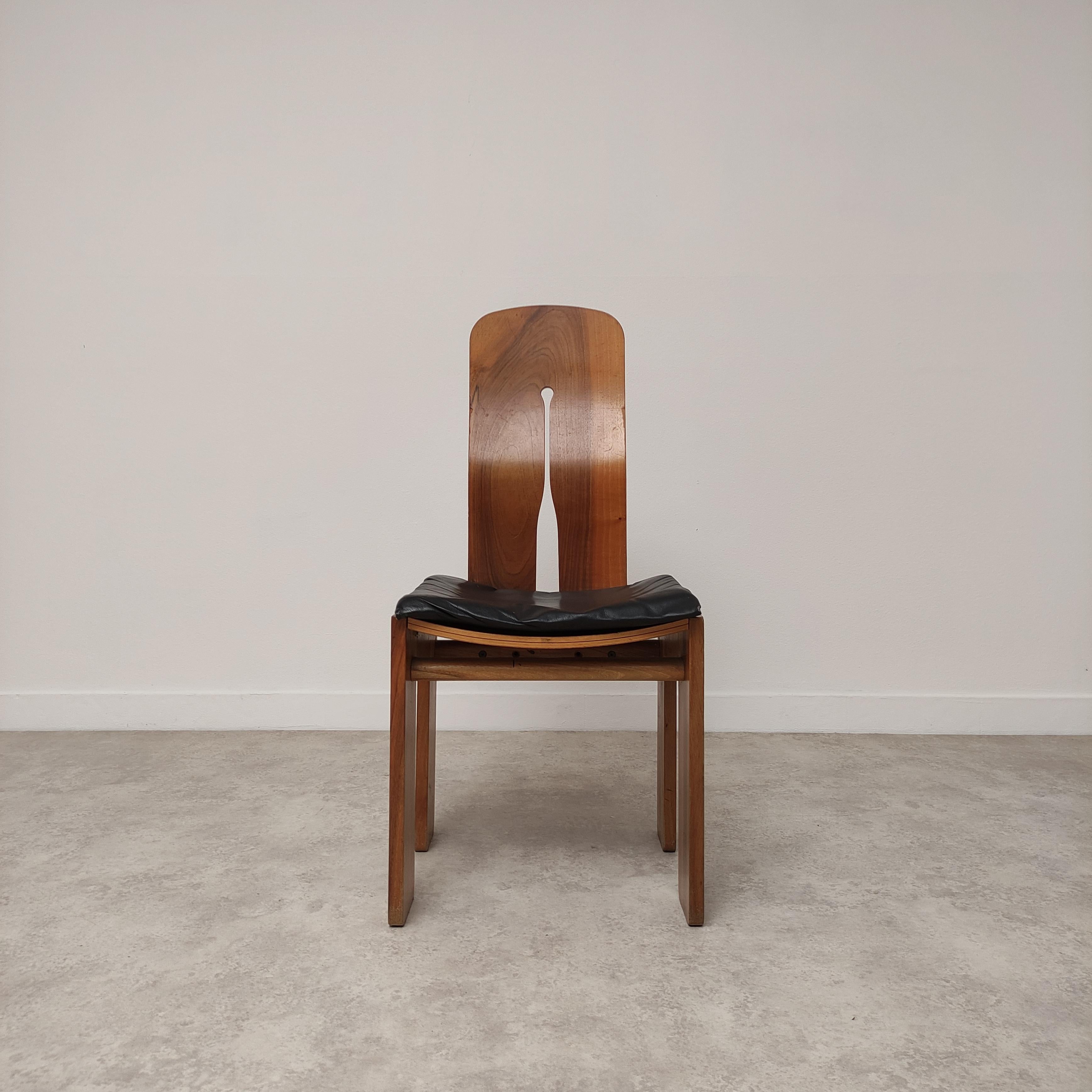 Fin du 20e siècle Ensemble de 4 chaises Carlo Scarpa, Bernini mod. 1934-765 en vente
