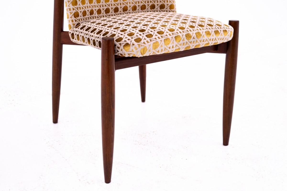 Art déco Ensemble de 4 chaises, Tchécoslovaquie, années 1950. Après la rénovation en vente
