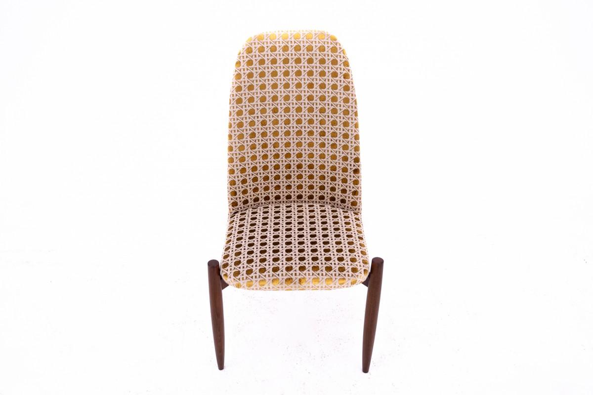 Ensemble de 4 chaises, Tchécoslovaquie, années 1950. Après la rénovation en vente 2