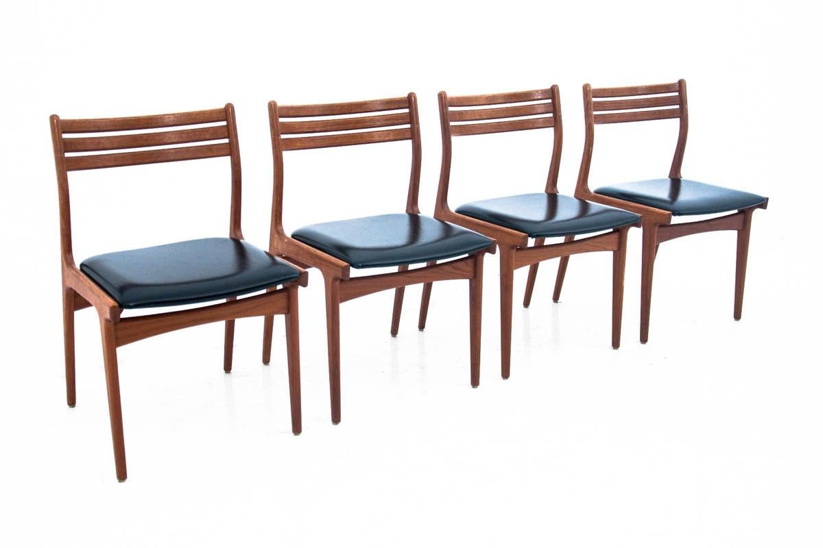 Scandinavian Modern Set of 4 Chairs, Danish Design, 1960s
