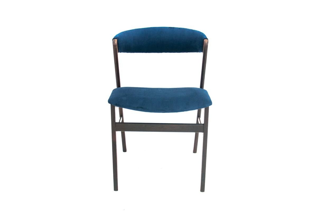 Cotton Set of 4 Chairs, Danish Design, 1960s
