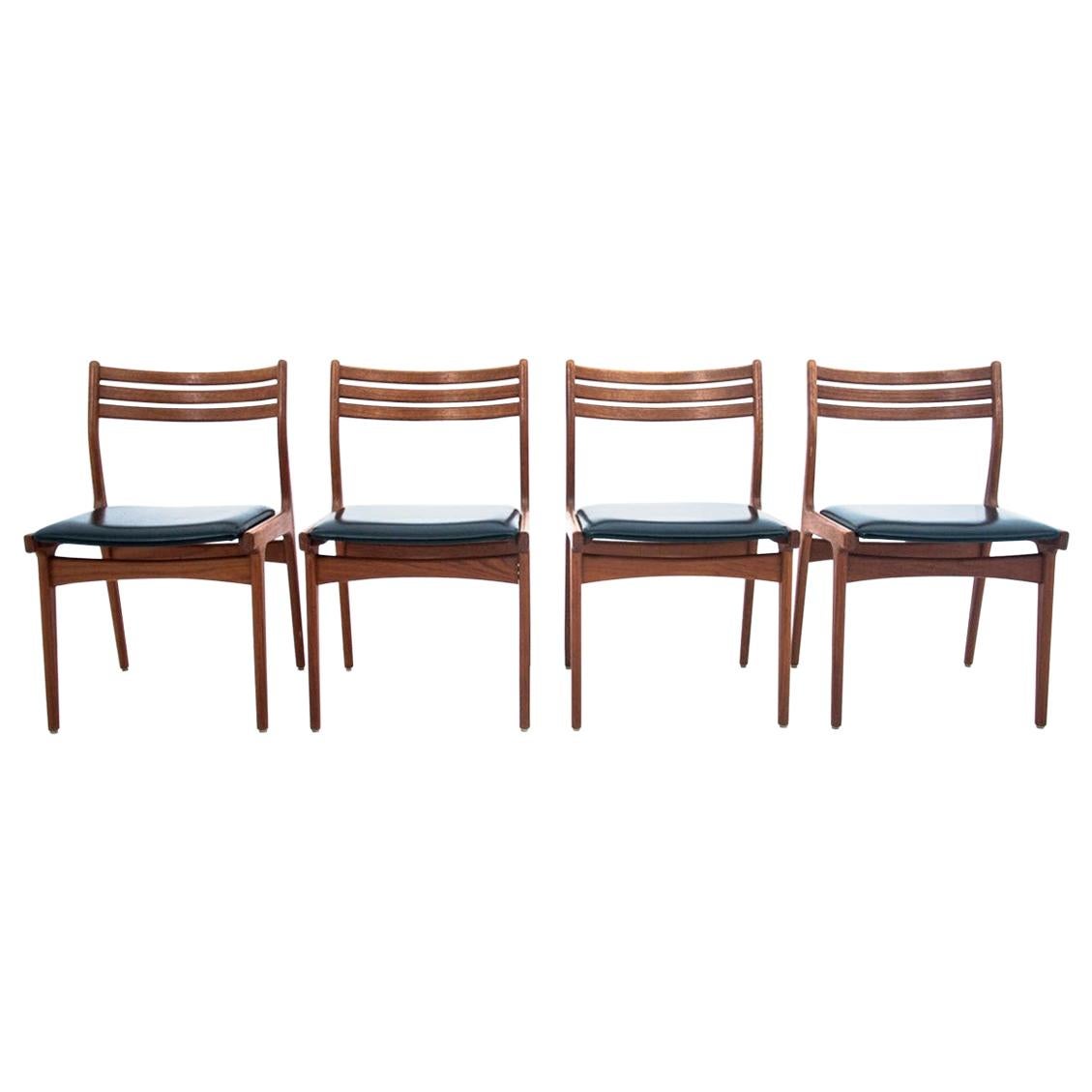 Set of 4 Chairs, Danish Design, 1960s