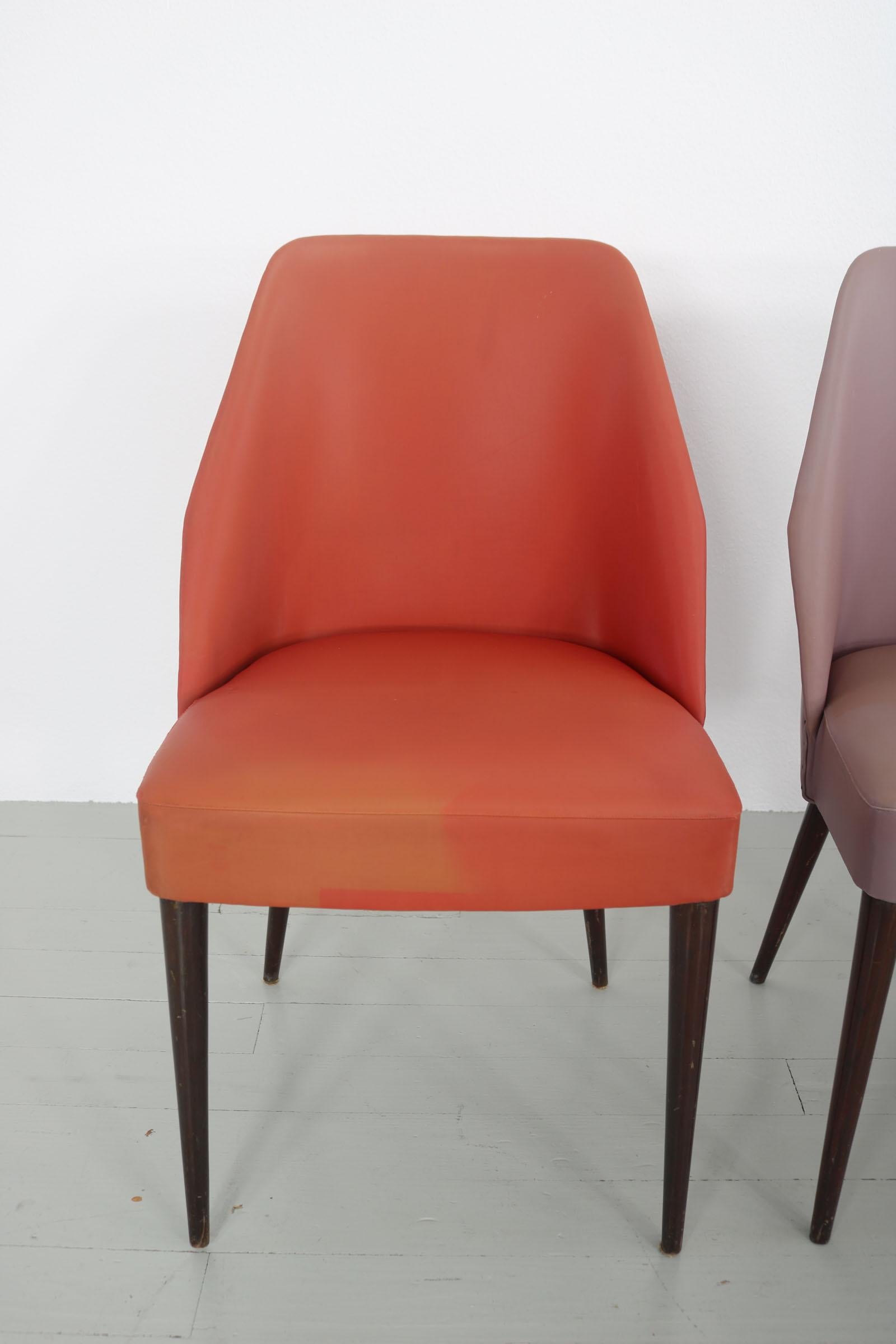 Set of 4 Chairs, Designed and Manufactured by Figli Di Amedeo Cassina in Italy In Good Condition For Sale In Wolfurt, AT
