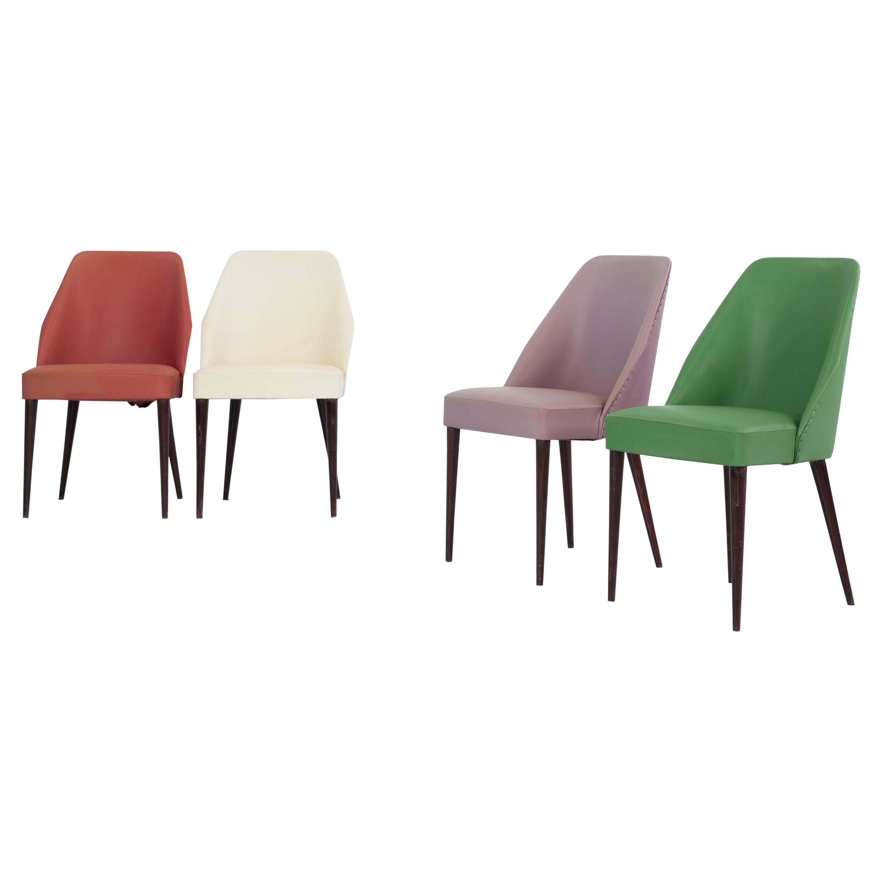 Set of 4 Chairs, Designed and Manufactured by Figli Di Amedeo Cassina in Italy