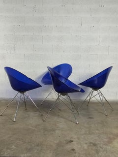 Set of 4 chairs Eros by Philippe Starck for Kartell 1990s