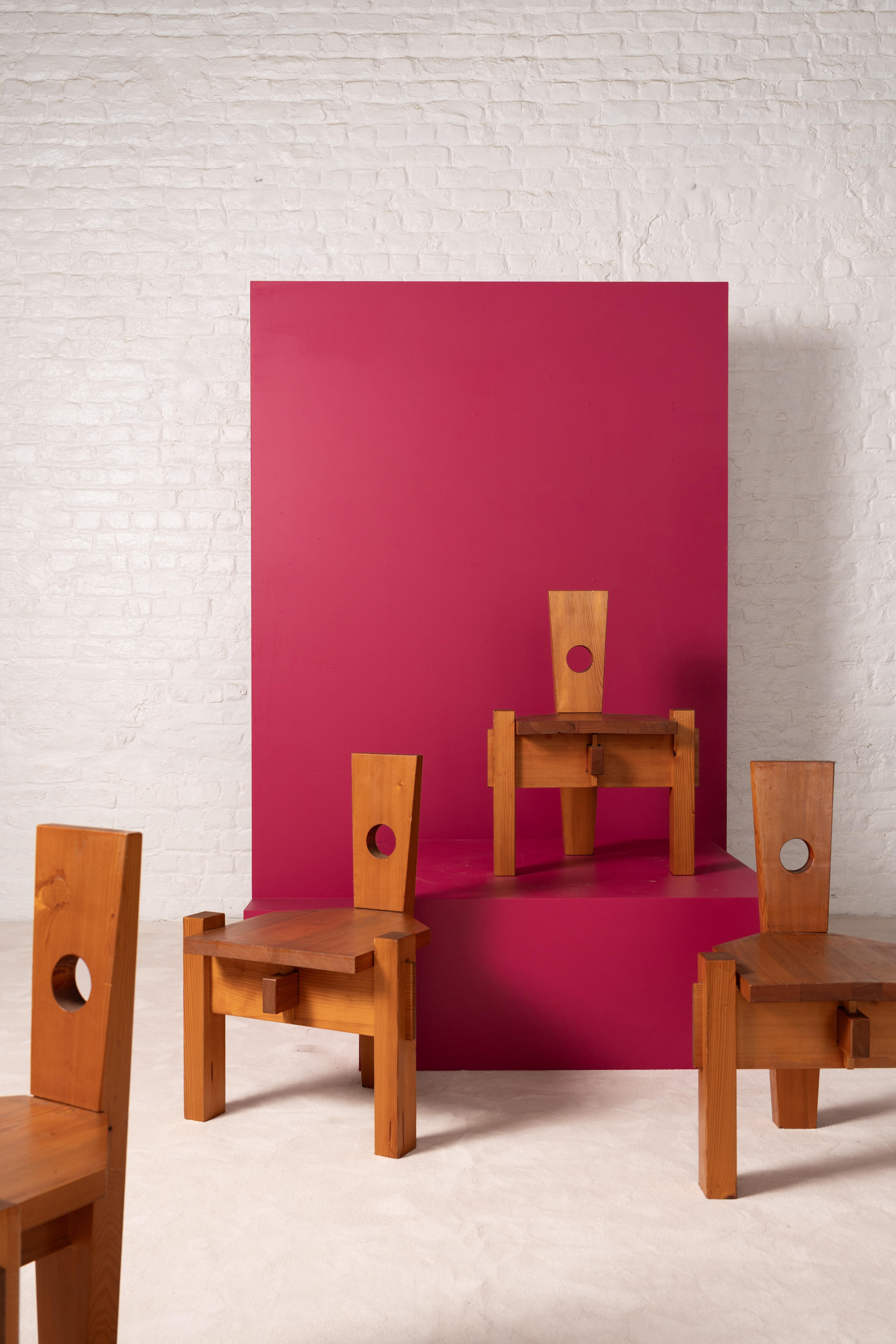 set of 4 chairs mediados del siglo XX en venta
