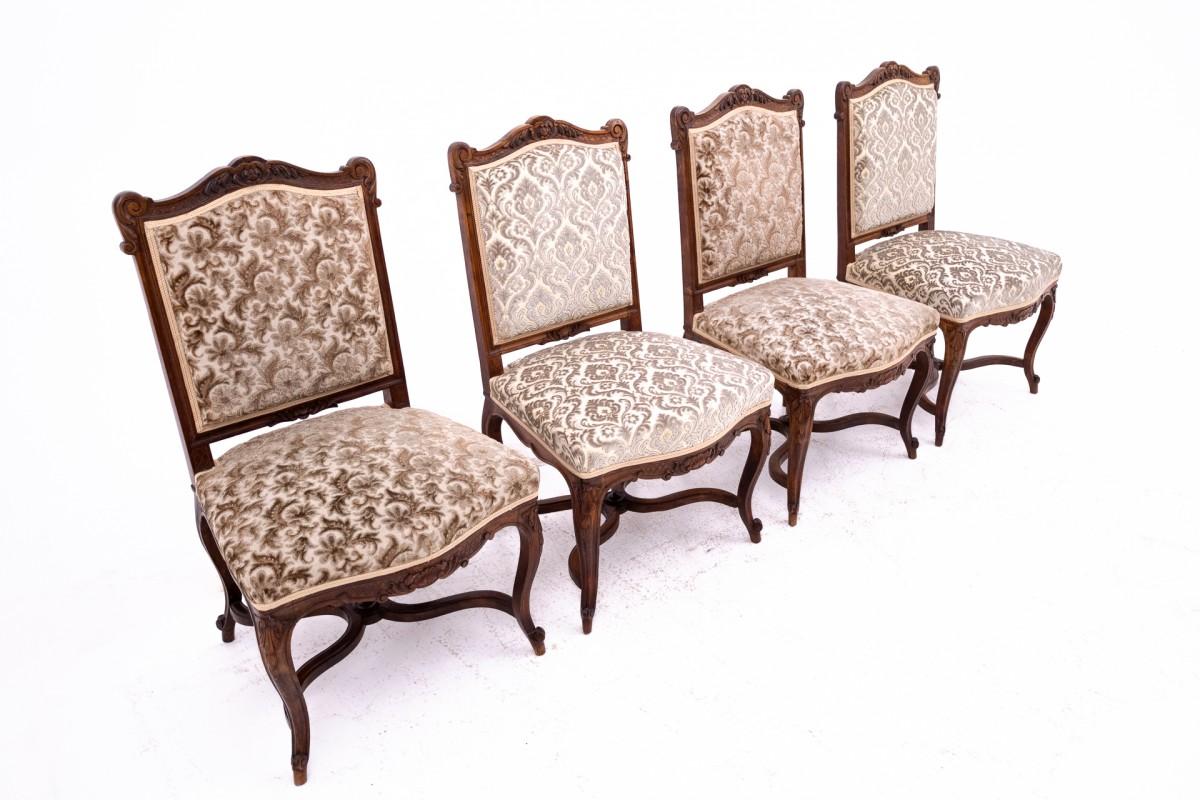 Romantico Set di 4 sedie, Francia, circa 1910. in vendita