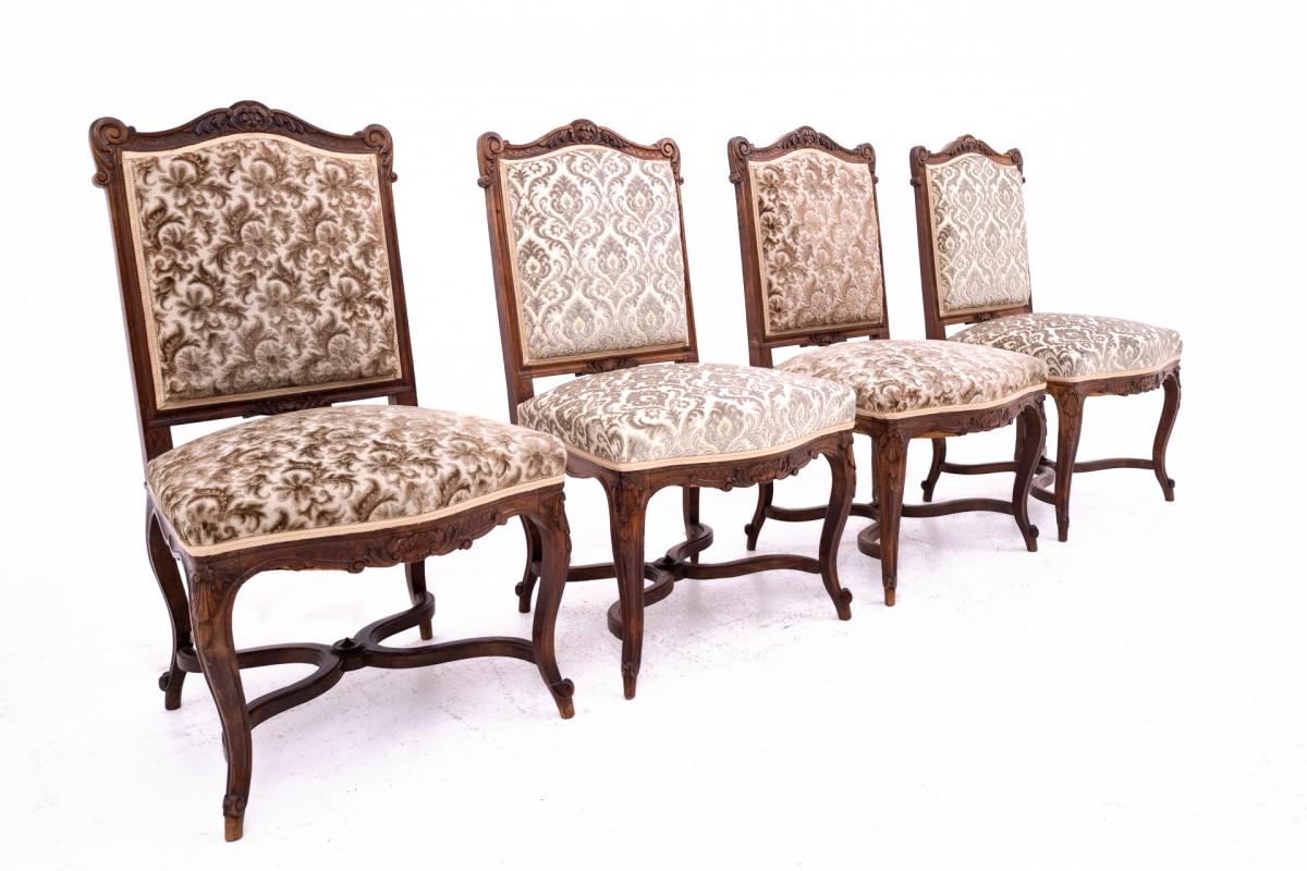 Sconosciuto Set di 4 sedie, Francia, circa 1910. in vendita