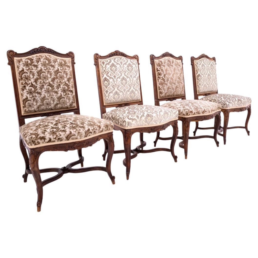 Set of 4 chairs, France, circa 1910.