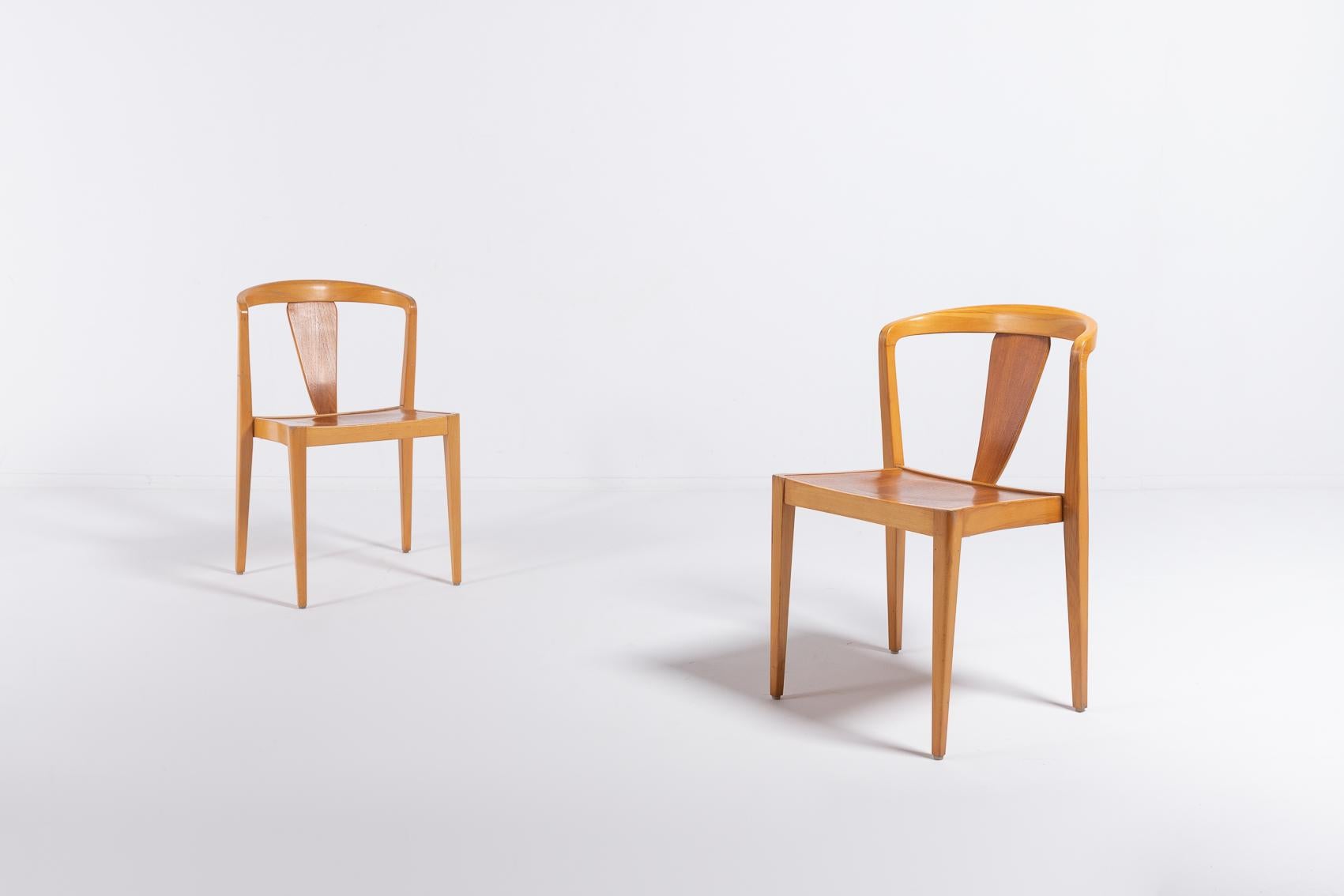 Scandinavian Modern Set of 4 chairs from 1960’s by Axel Larsson for Bodafors For Sale