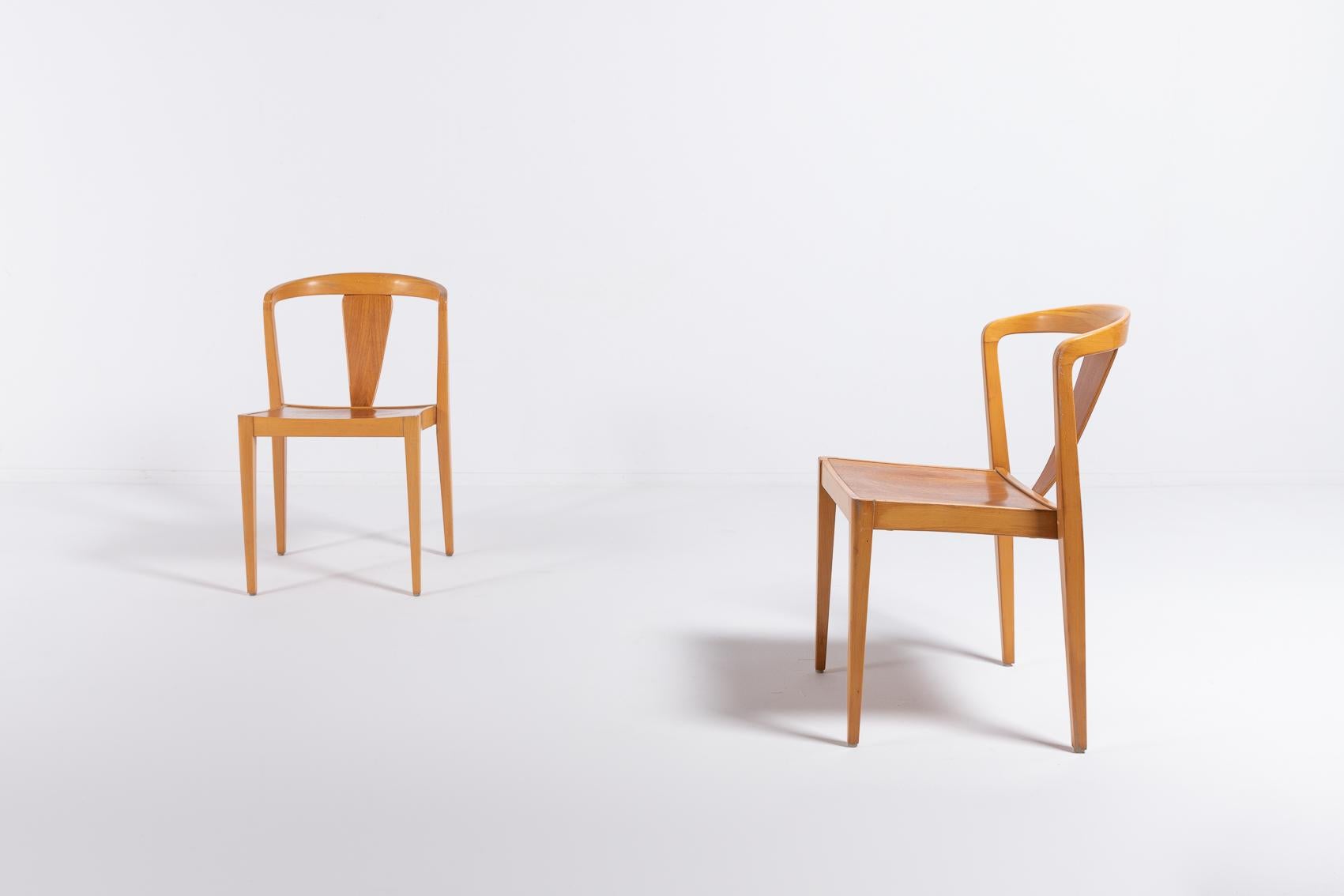 Swedish Set of 4 chairs from 1960’s by Axel Larsson for Bodafors For Sale