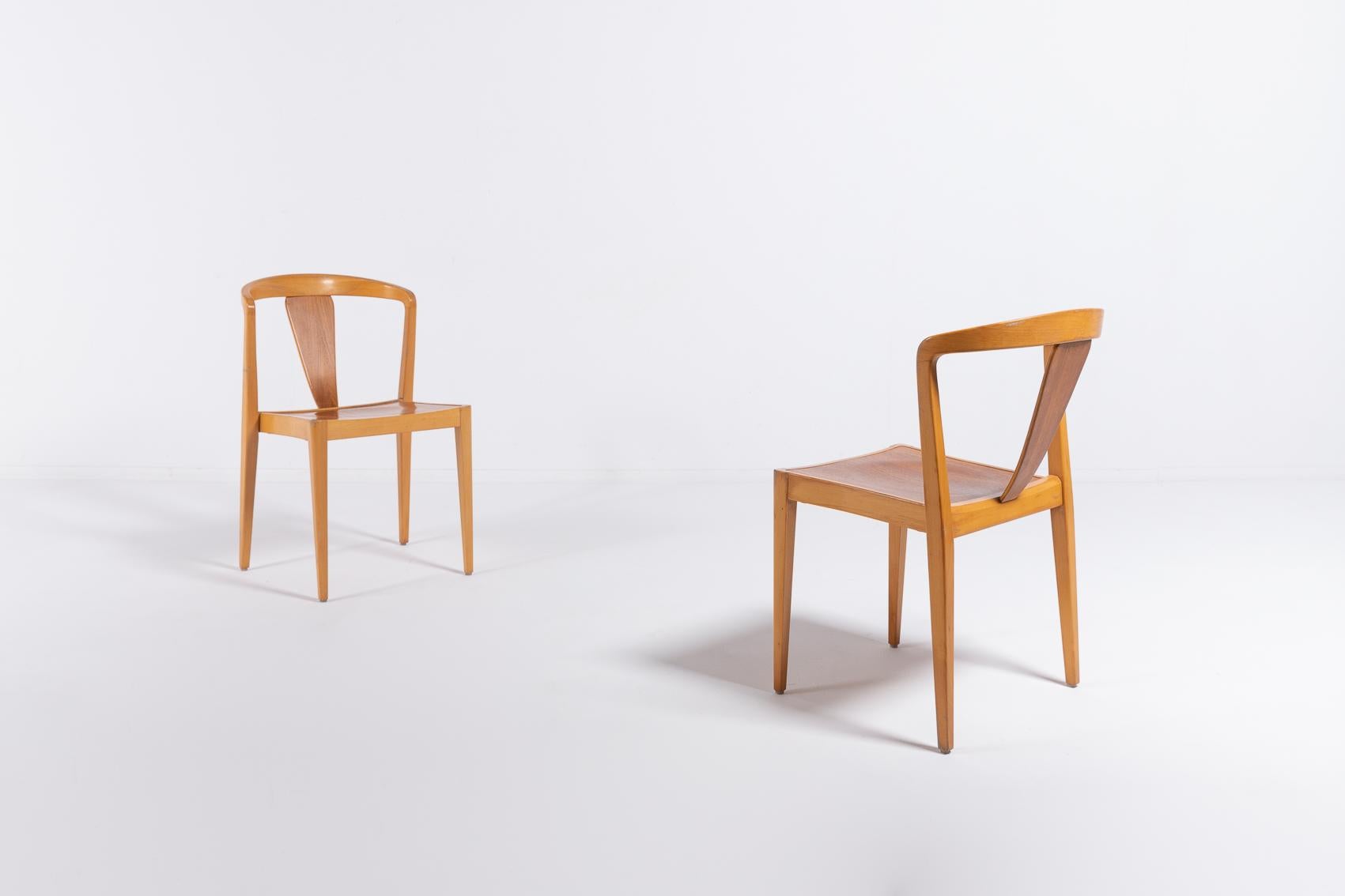 Ensemble de 4 chaises des années 1960 par Axel Larsson pour Bodafors État moyen - En vente à TOLLEBEEK, NL