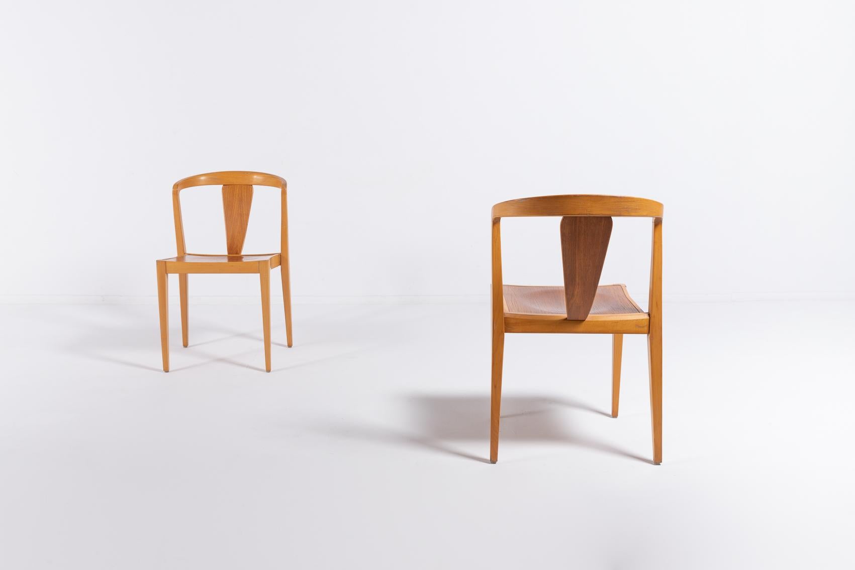 Milieu du XXe siècle Ensemble de 4 chaises des années 1960 par Axel Larsson pour Bodafors en vente