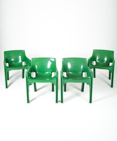 Set of 4 Chairs Gaudi by Vico Magistretti for Artemide, 1970s
